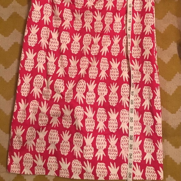Pappagallo pineapple print embroidered short pink & white dress size 4 new - Picture 8 of 14